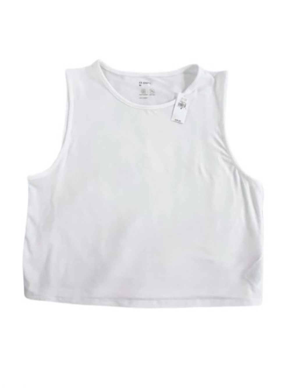 🆕- Gap Fit White Sleeveless Crop Tank Top - Women. Size: medium - Picture 2 of 6